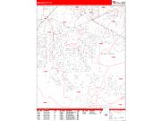 Missouri City Wall Map Zip Code Red Line Style 2022